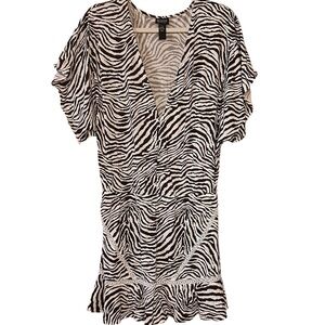 Coco Reef Brown and White Patterned Beach Coverup